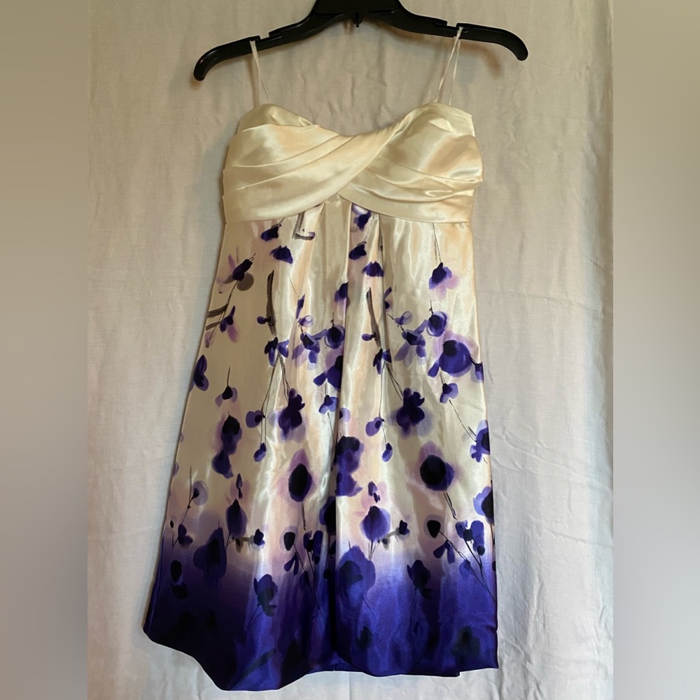 White & purple dress